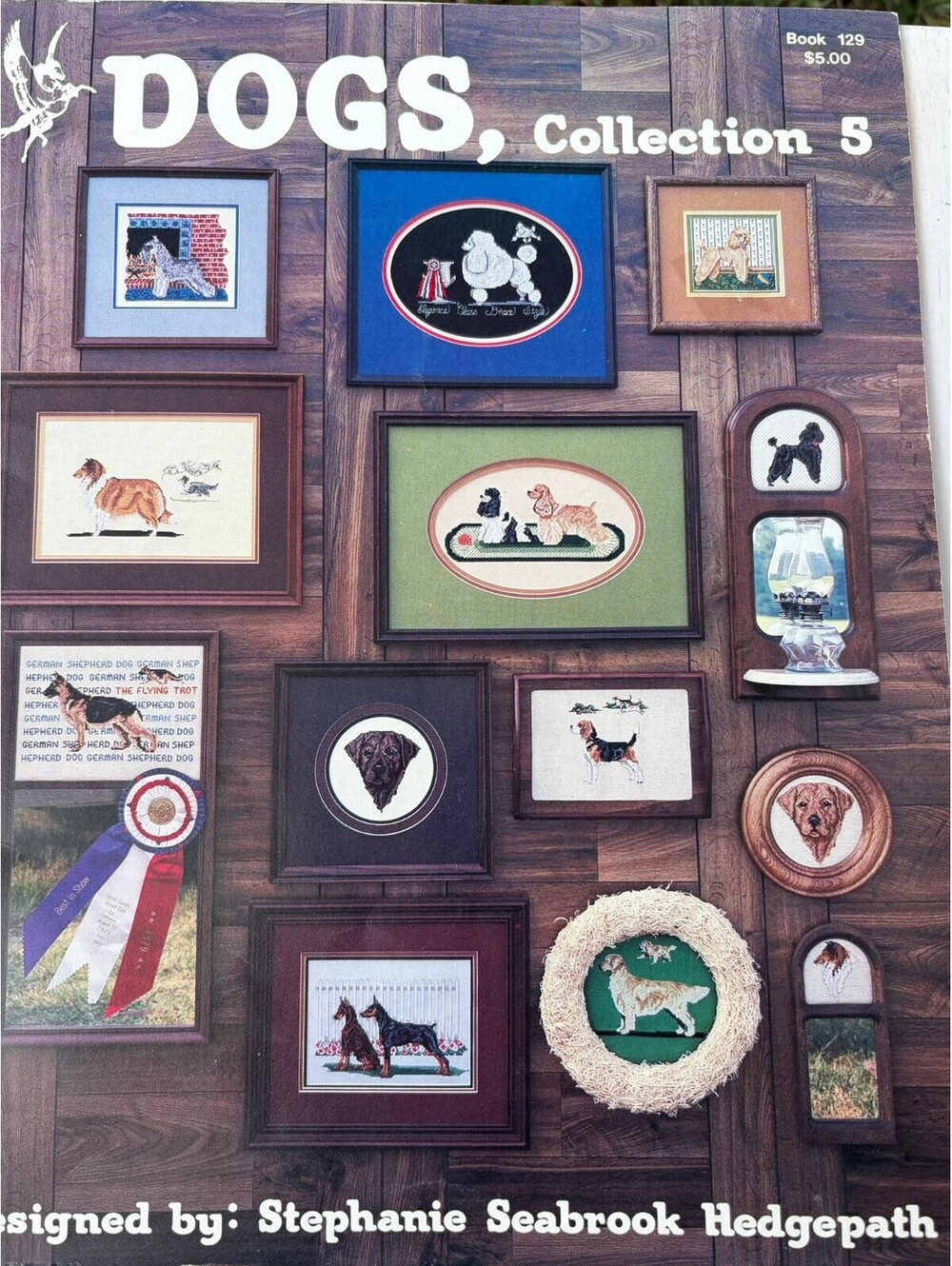 Vintage Dogs Collection 5 Cross Stitch Pattern Book Dog Breed Designs